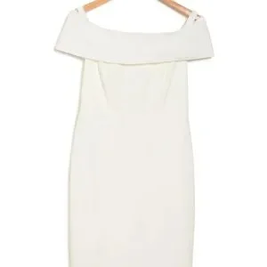 White Lace Dress Off White Sheath Dress Calvin Klein Dresses Calvin Klein  Off The Shoulder White Sheath Dress Size Poshmark